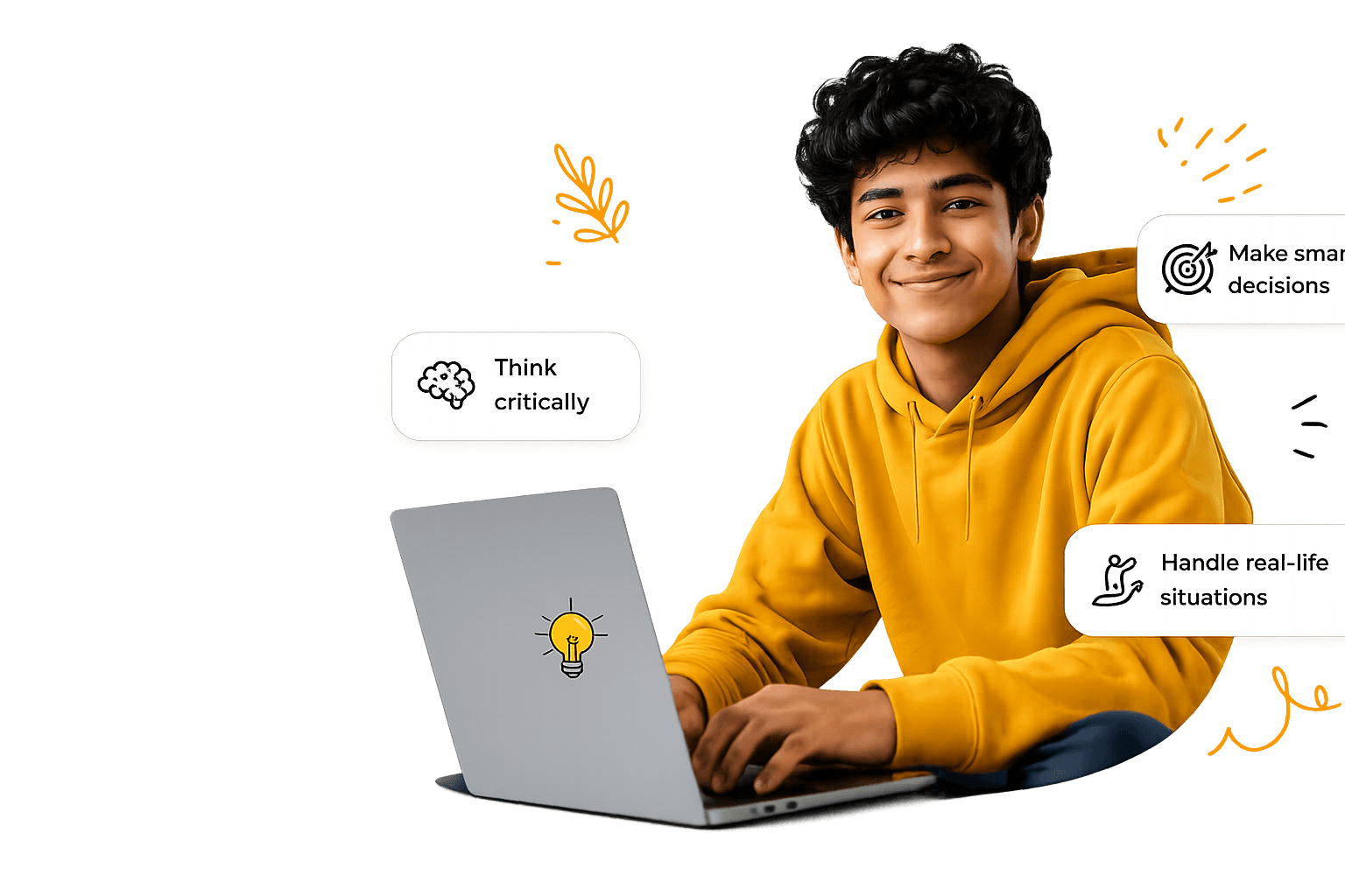 LeanHyphen teen using a laptop